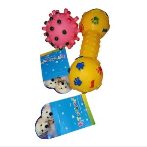 Pet toys, cat, dog, squeaky chewing toy bundle, NWT